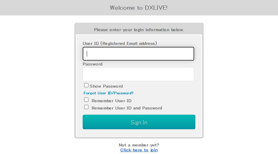DxLive Registration